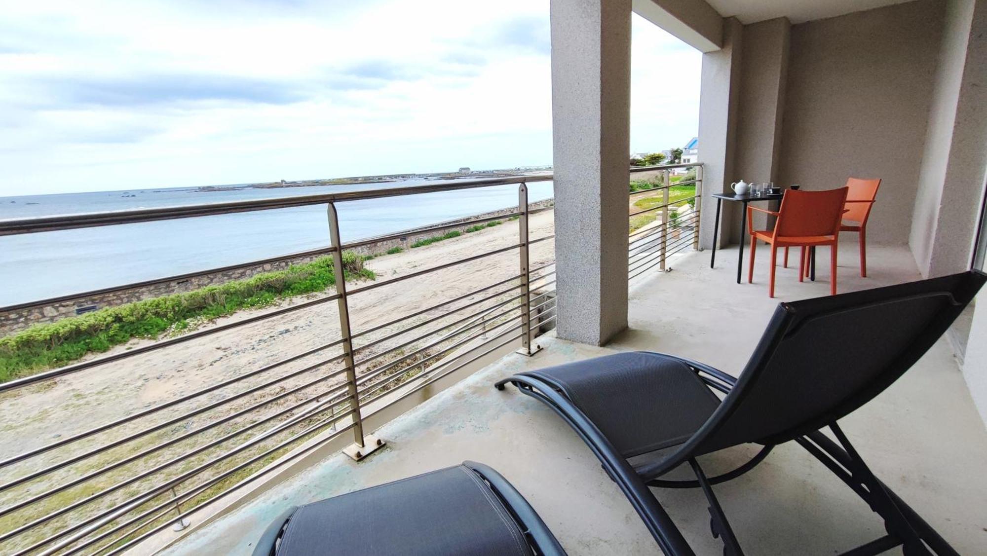 Apartamento Reve Bleu - Vue Mer Exceptionnelle - Wifi - Draps Et Serviettes Inclus - Balcon Avec Mobilier De Jardin Penmarcʼh Exterior foto